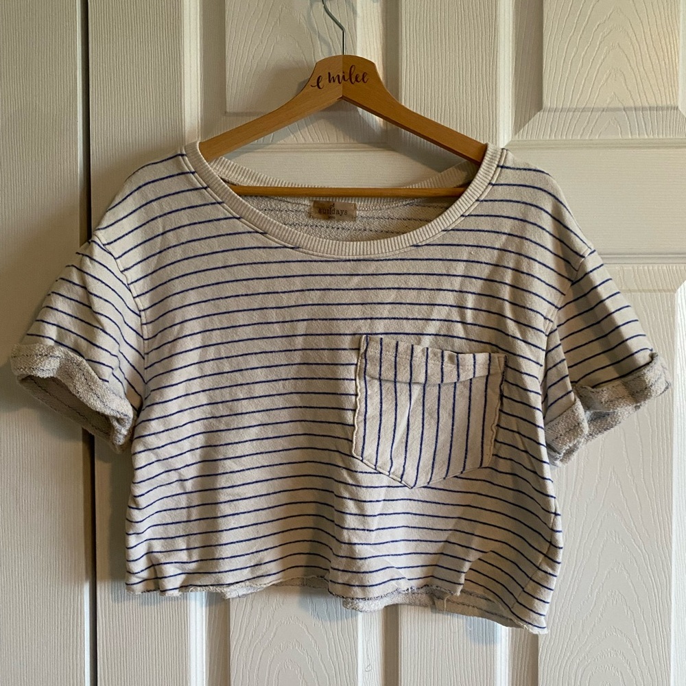 Striped crop tshirt